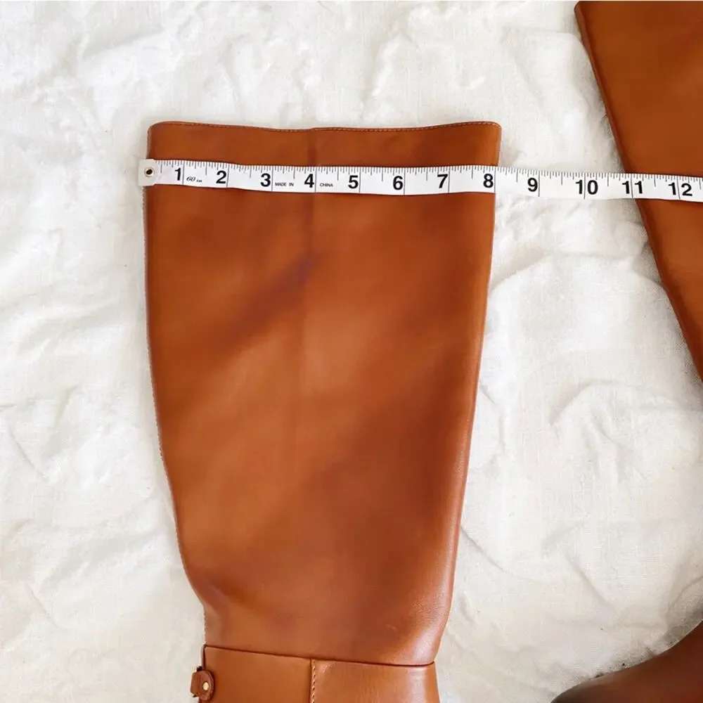 Sam Edelman Mable Wide Calf Leather Tall Boots Size 6.5 New